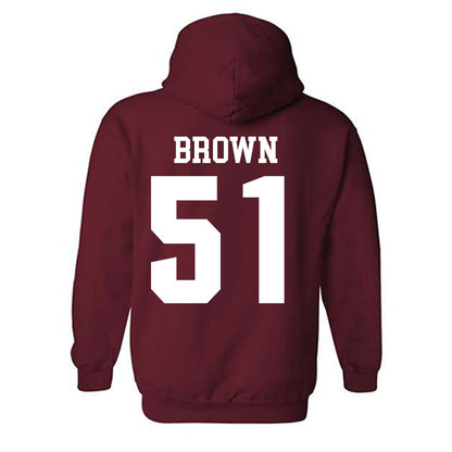 Stanford - NCAA Football : Ziron Brown - Classic Shersey Hooded Sweatshirt-1