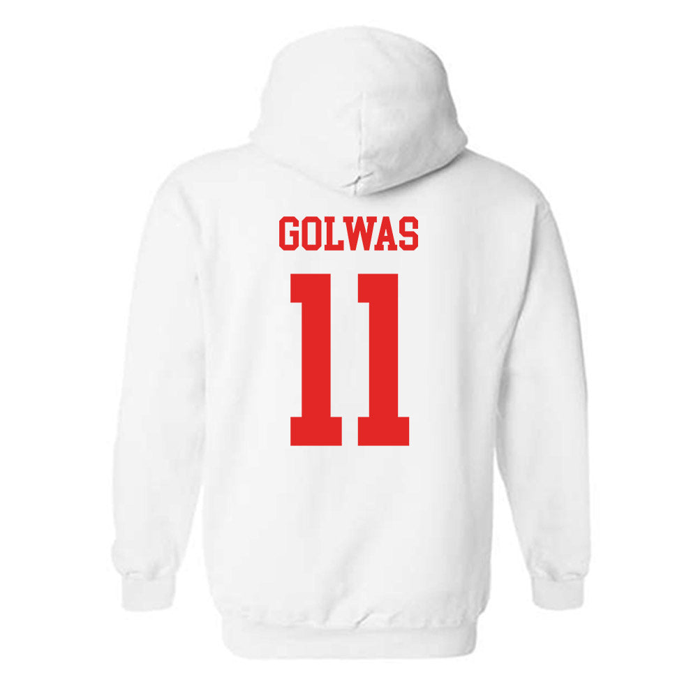 Texas Tech - NCAA Football : Brock Golwas - Classic Shersey Hooded Sweatshirt-1