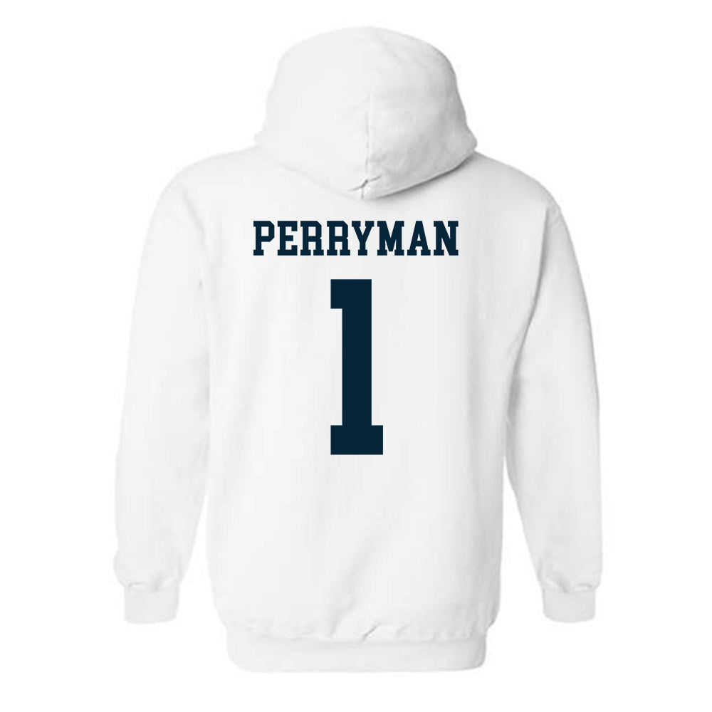 Utah State - NCAA Men's Basketball : Elijah Perryman - Classic Shersey Hooded Sweatshirt-1