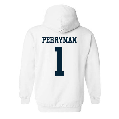 Utah State - NCAA Men's Basketball : Elijah Perryman - Classic Shersey Hooded Sweatshirt-1