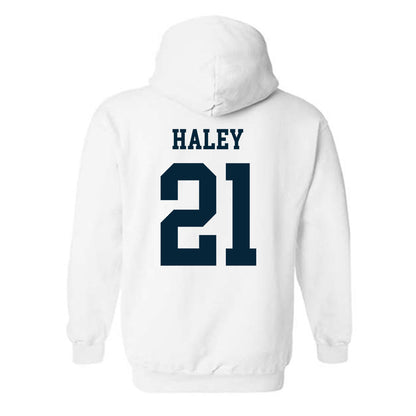 Utah State - NCAA Football : Tyler Haley - Classic Shersey Hooded Sweatshirt-1