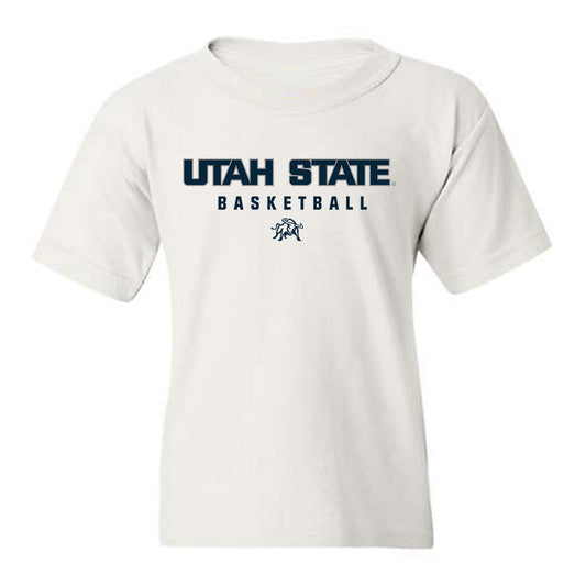Utah State - NCAA Men's Basketball : Elijah Perryman - Classic Shersey Youth T-Shirt-0