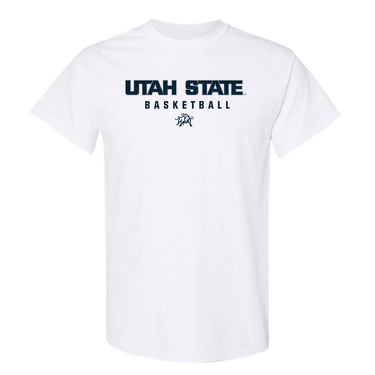 Utah State - NCAA Men's Basketball : David Iweze - Classic Shersey T-Shirt-0