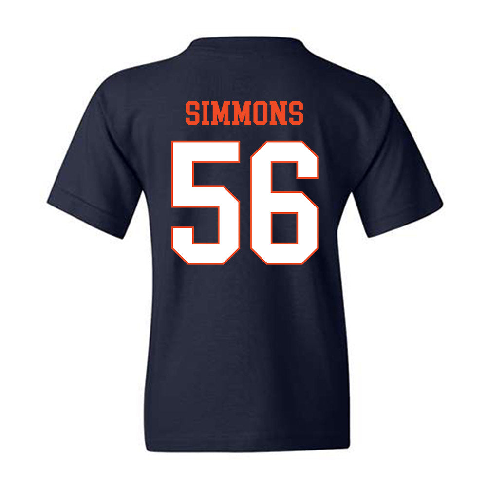Virginia - NCAA Football : Tyler Simmons - Youth T-Shirt-1