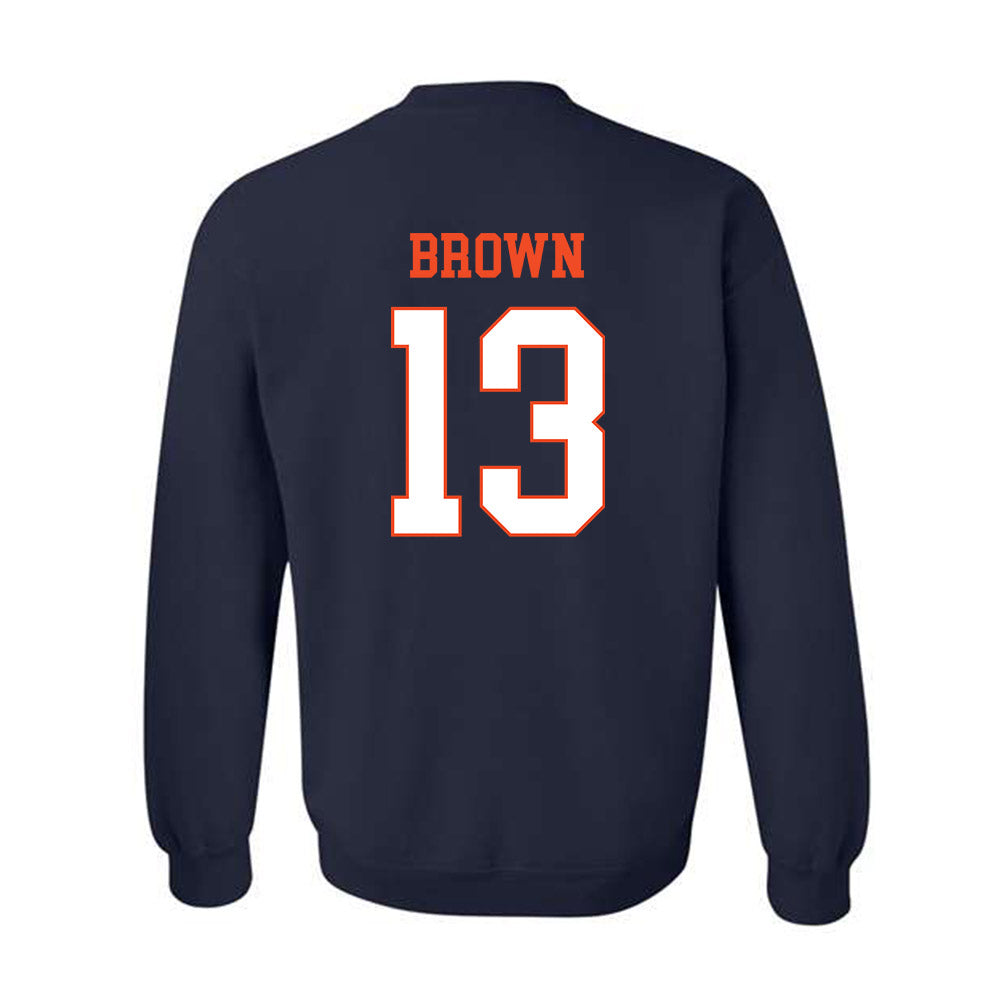 Virginia - NCAA Football : Myles Brown - Crewneck Sweatshirt-1