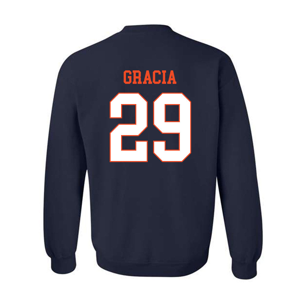 Virginia - NCAA Baseball : AJ Gracia - Crewneck Sweatshirt-1