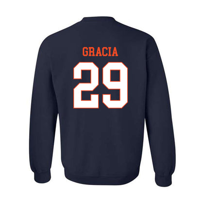 Virginia - NCAA Baseball : AJ Gracia - Crewneck Sweatshirt-1