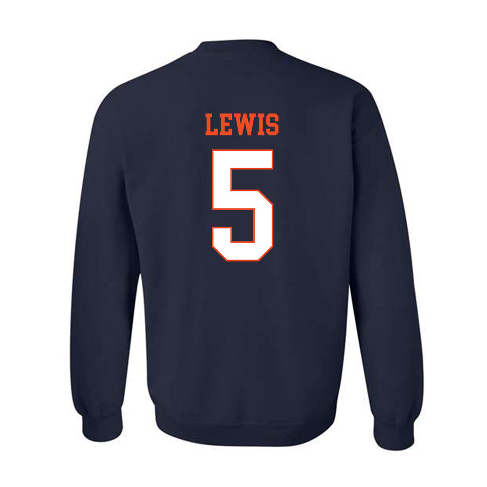 Virginia - NCAA Men's Basketball : Sam Lewis - Crewneck Sweatshirt-1