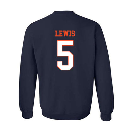 Virginia - NCAA Men's Basketball : Sam Lewis - Crewneck Sweatshirt-1