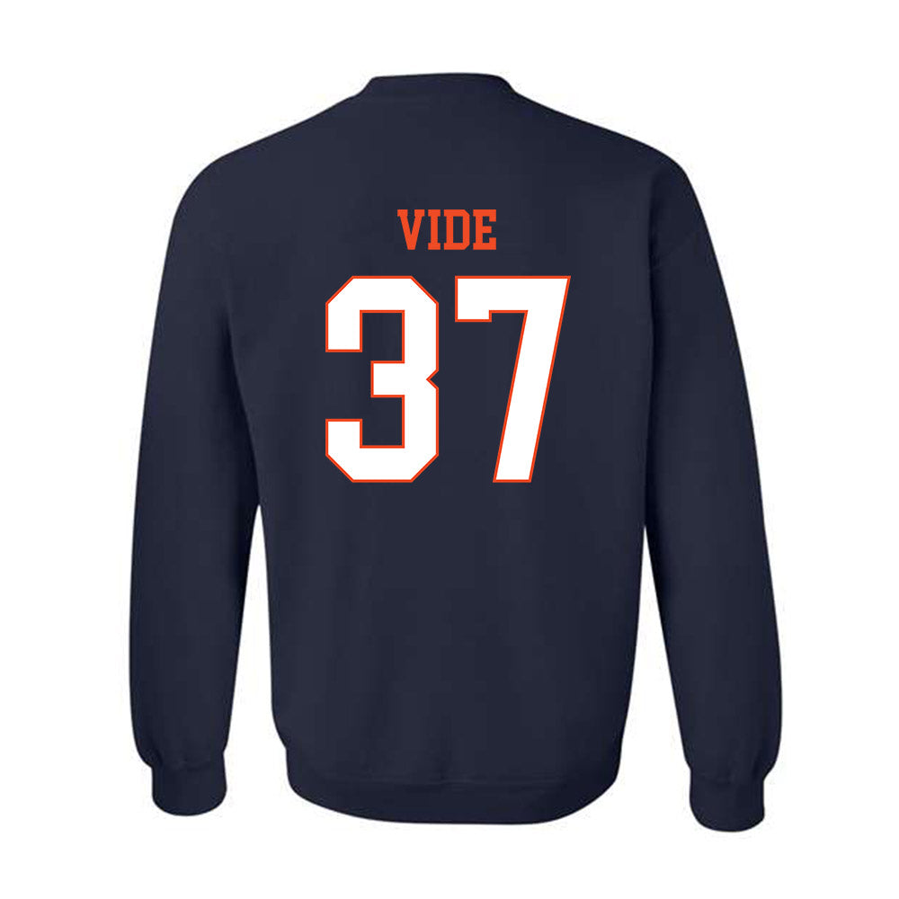 Virginia - NCAA Men's Basketball : Jan Vide - Crewneck Sweatshirt-1