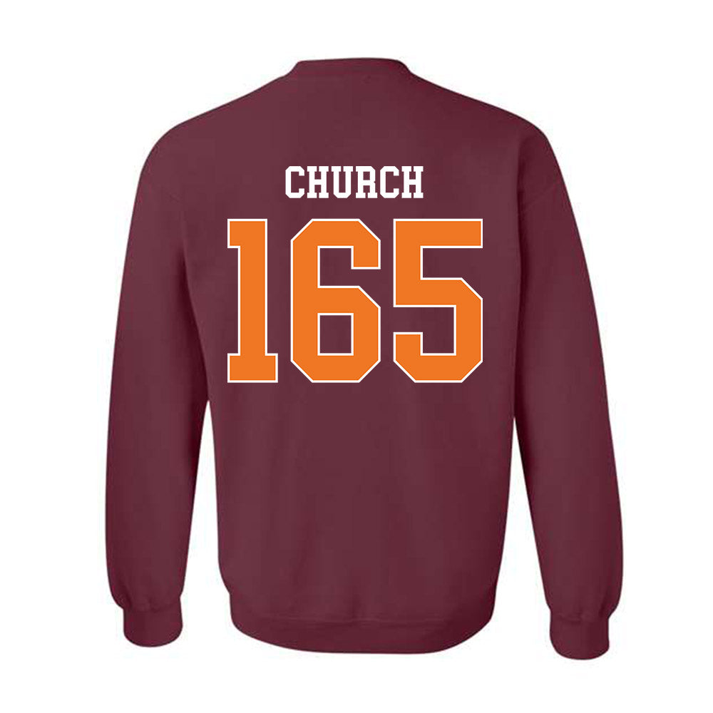 Virginia Tech - NCAA Wrestling : Mac Church - Classic Shersey Crewneck Sweatshirt-1