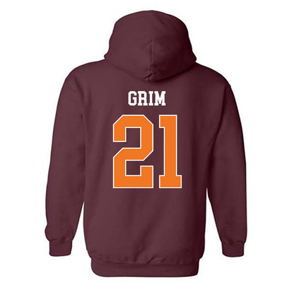 Virginia Tech - NCAA Baseball : Ethan Grim - Classic Shersey Hooded Sweatshirt-1
