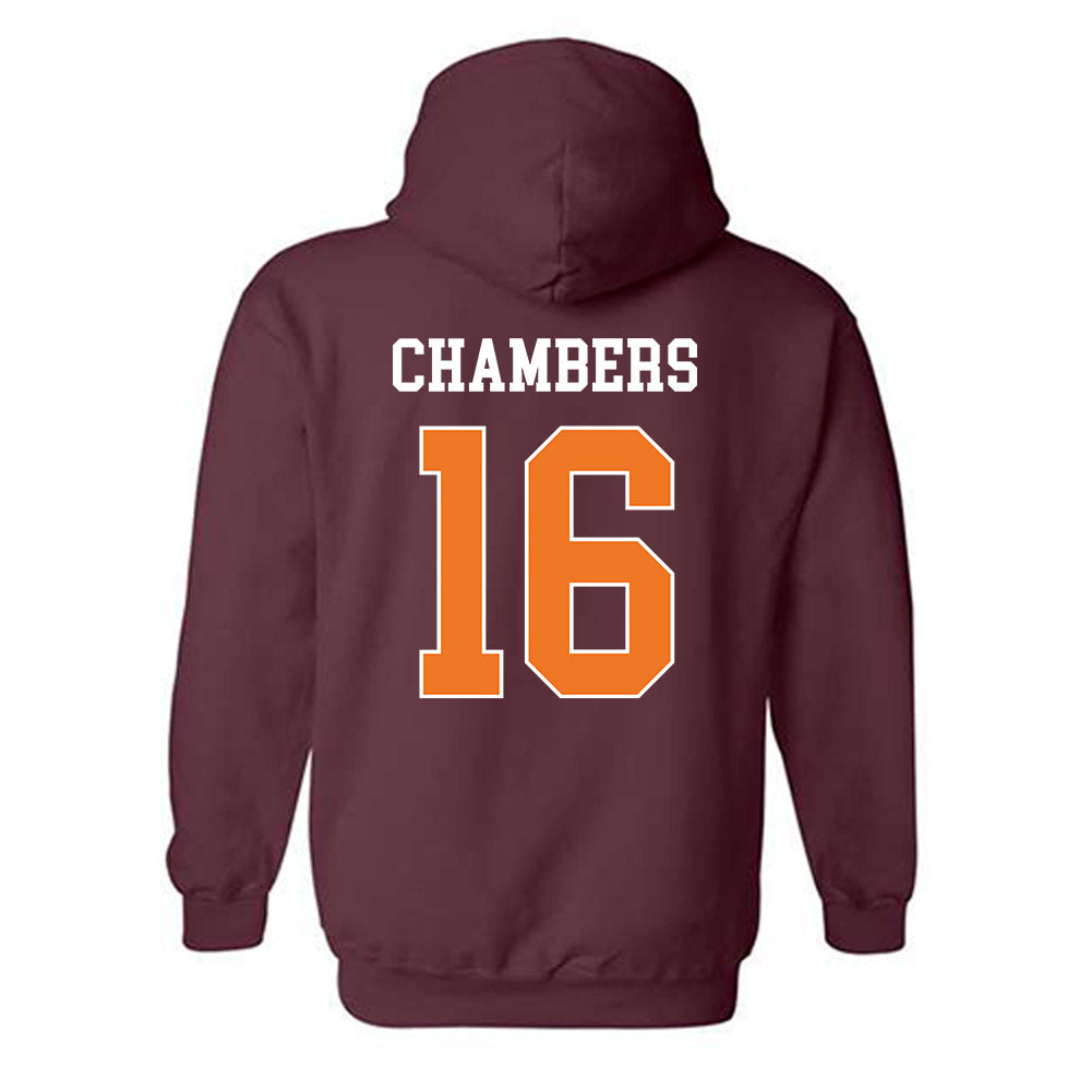 Virginia Tech - NCAA Football : Noah Chambers - Classic Shersey Hooded Sweatshirt-1