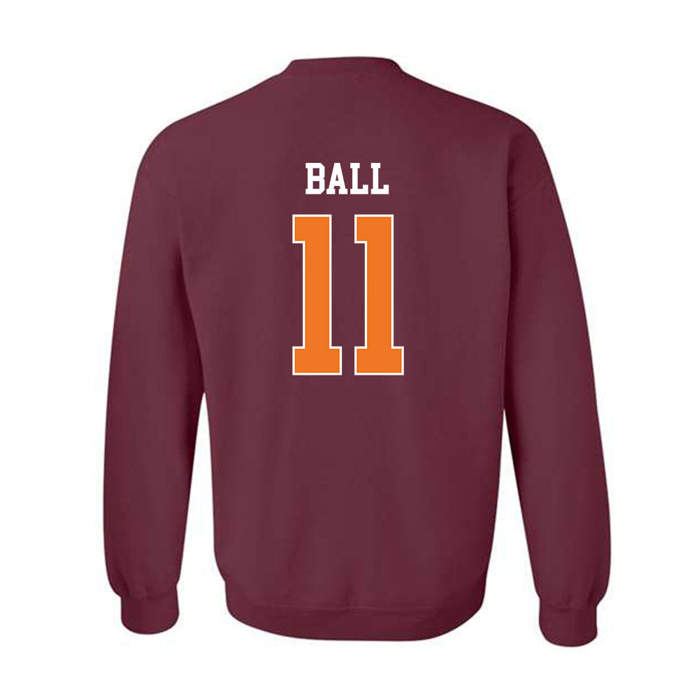 Virginia Tech - NCAA Baseball : Ethan Ball - Classic Shersey Crewneck Sweatshirt-1