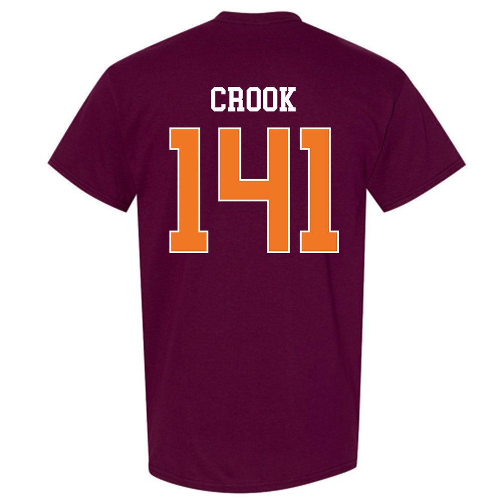Virginia Tech - NCAA Wrestling : Tom Crook - Classic Shersey T-Shirt-1