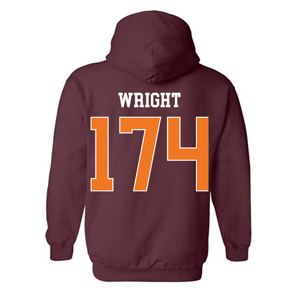 Virginia Tech - NCAA Wrestling : Gage Wright - Classic Shersey Hooded Sweatshirt-1