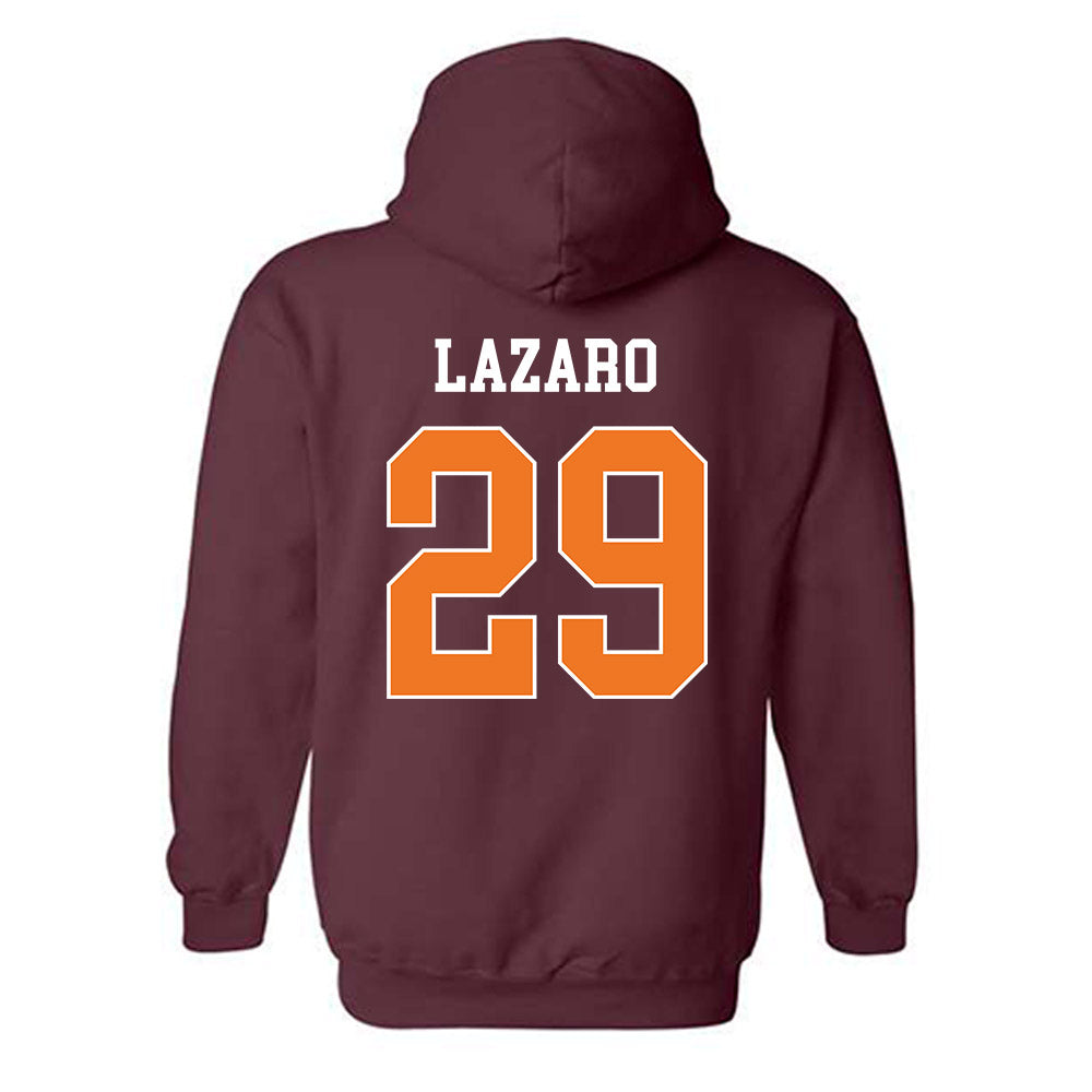 Virginia Tech - NCAA Baseball : Danny Lazaro - Classic Shersey Hooded Sweatshirt-1