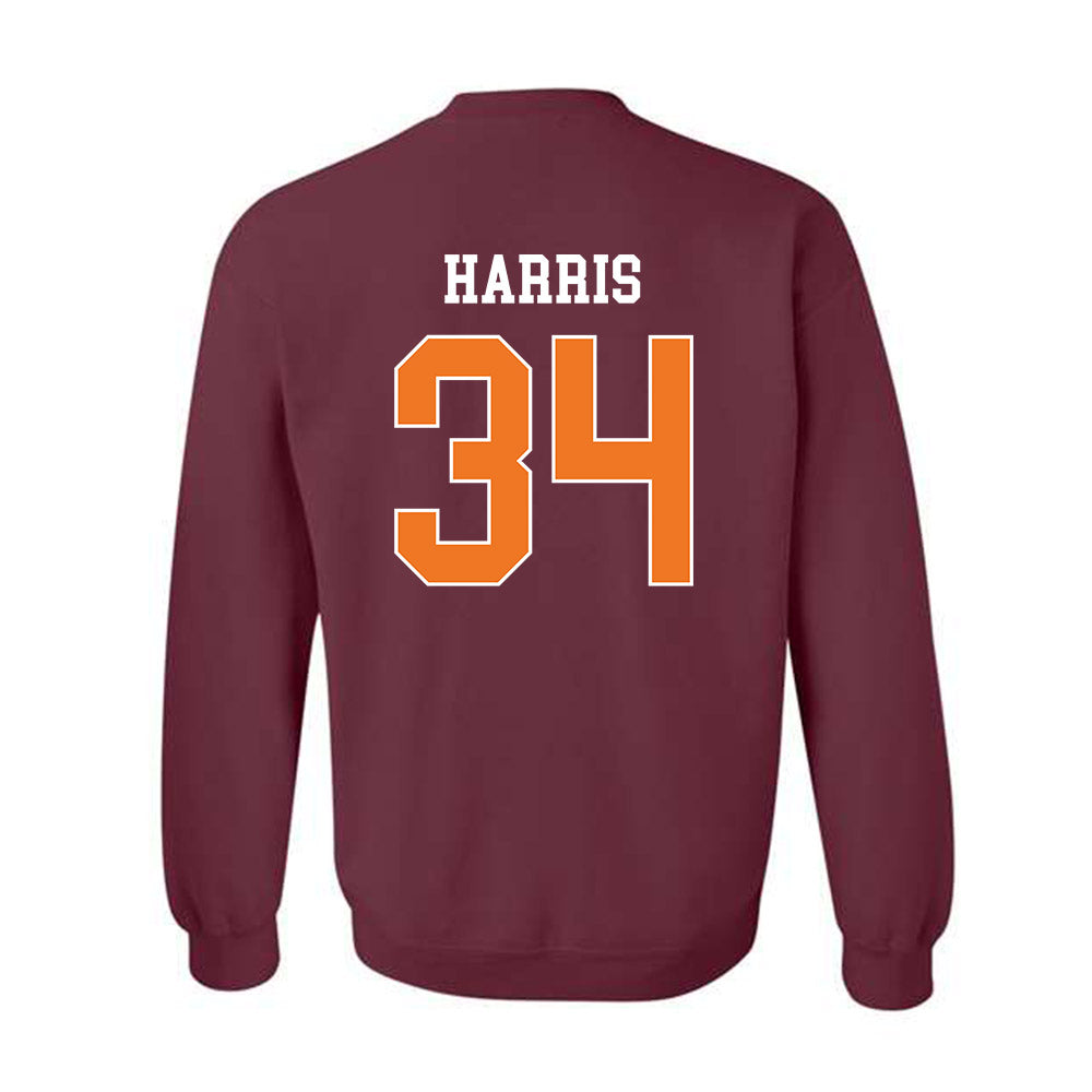 Virginia Tech - NCAA Football : Cortez Harris - Classic Shersey Crewneck Sweatshirt-1