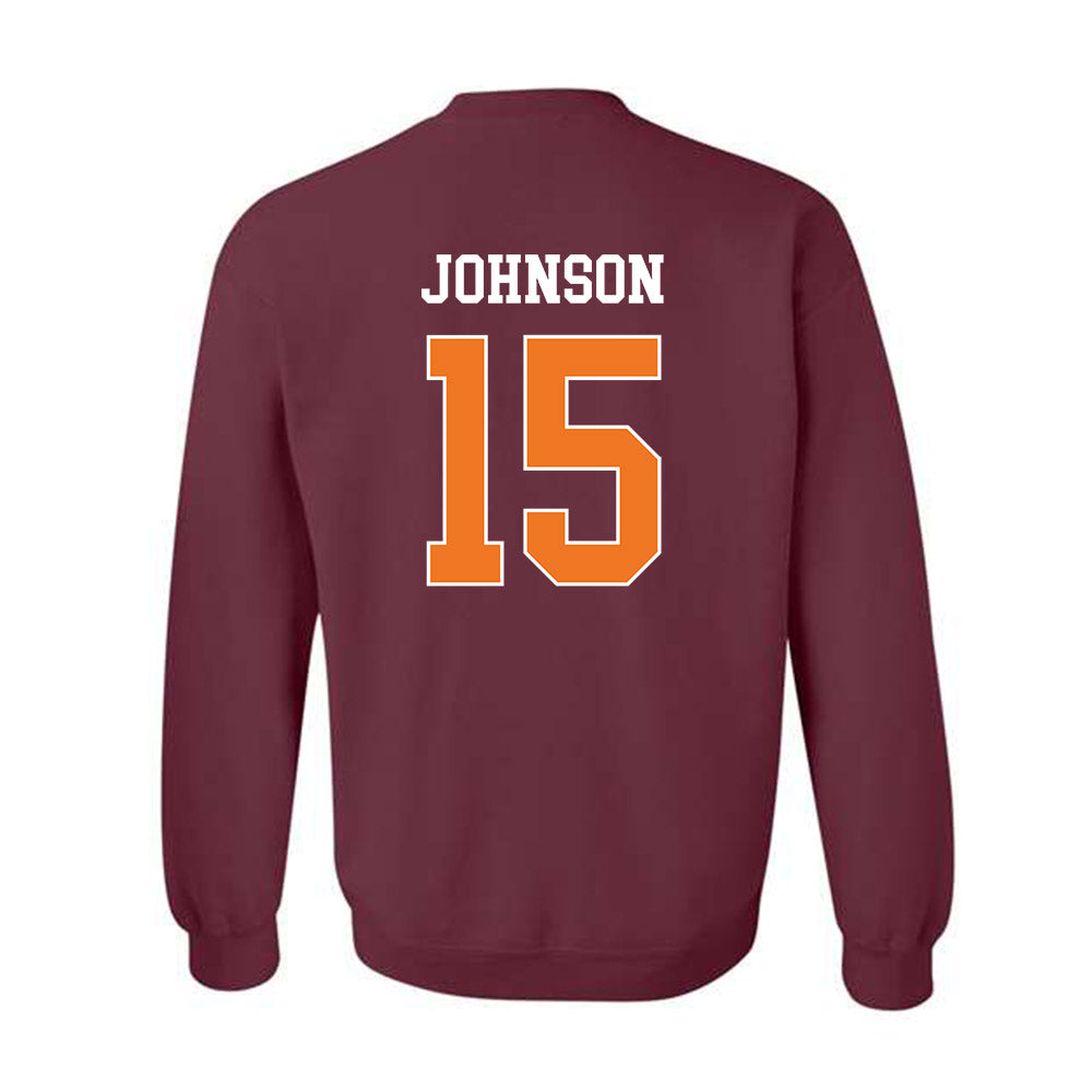 Virginia Tech - NCAA Football : Brennan Johnson - Classic Shersey Crewneck Sweatshirt-1