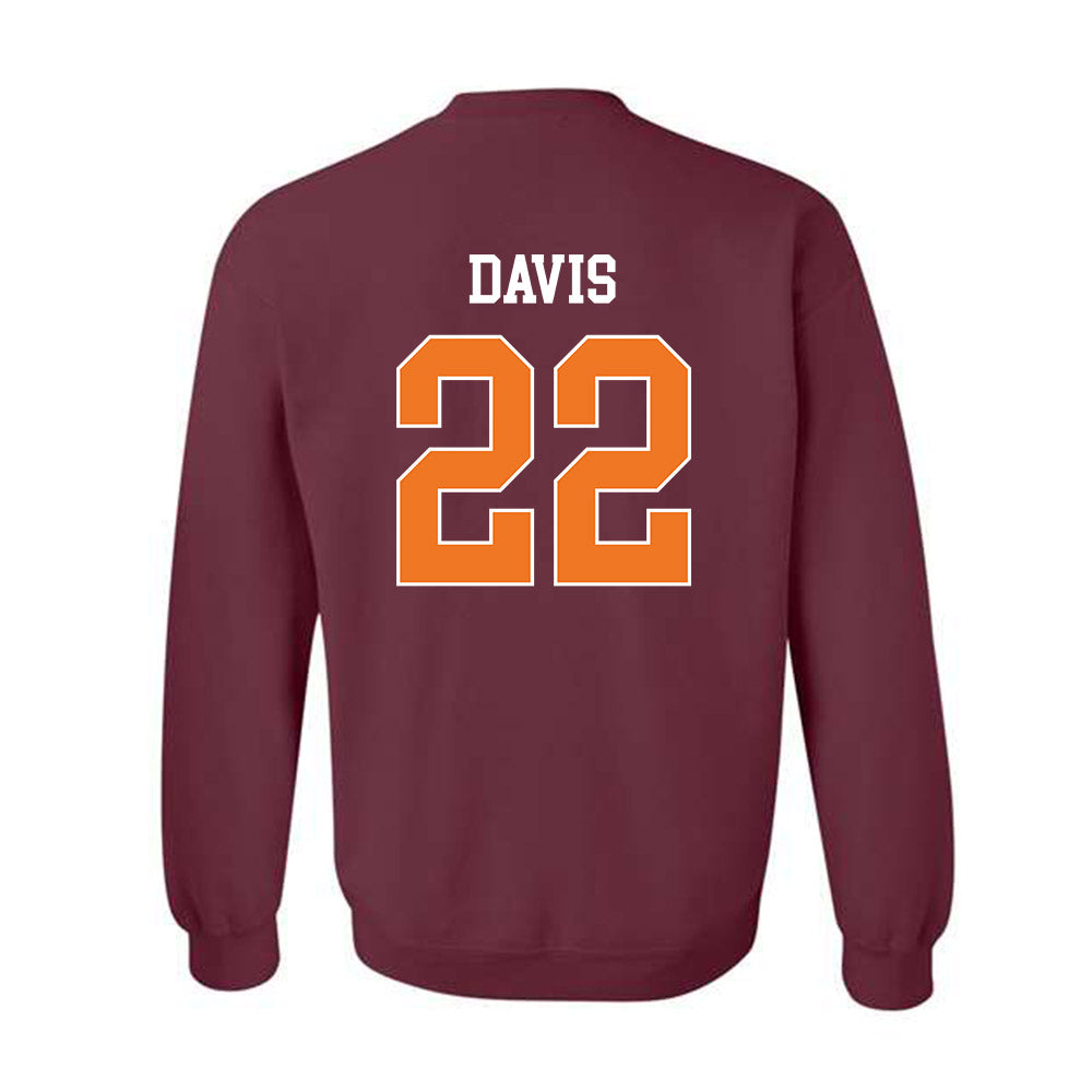 Virginia Tech - NCAA Men's Basketball : Solomon Davis - Classic Shersey Crewneck Sweatshirt-1