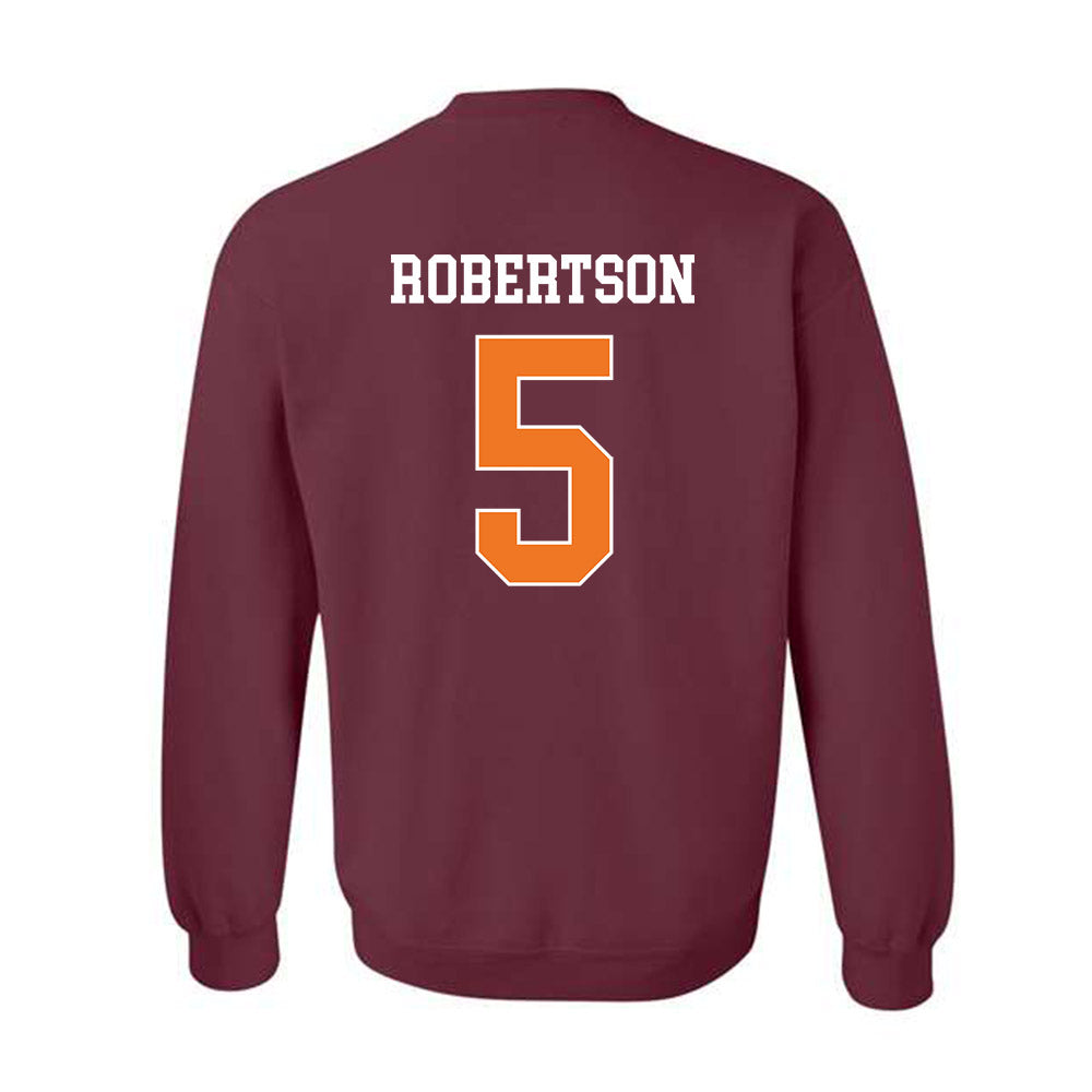 Virginia Tech - NCAA Baseball : Aiden Robertson - Classic Shersey Crewneck Sweatshirt-1