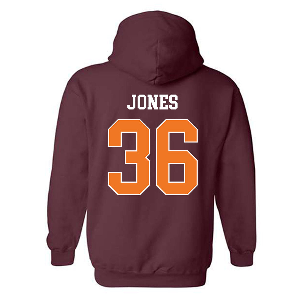Virginia Tech - NCAA Football : Brody Jones - Classic Shersey Hooded Sweatshirt-1