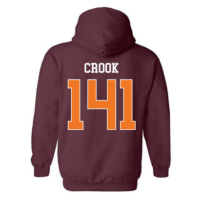 Virginia Tech - NCAA Wrestling : Tom Crook - Classic Shersey Hooded Sweatshirt-1