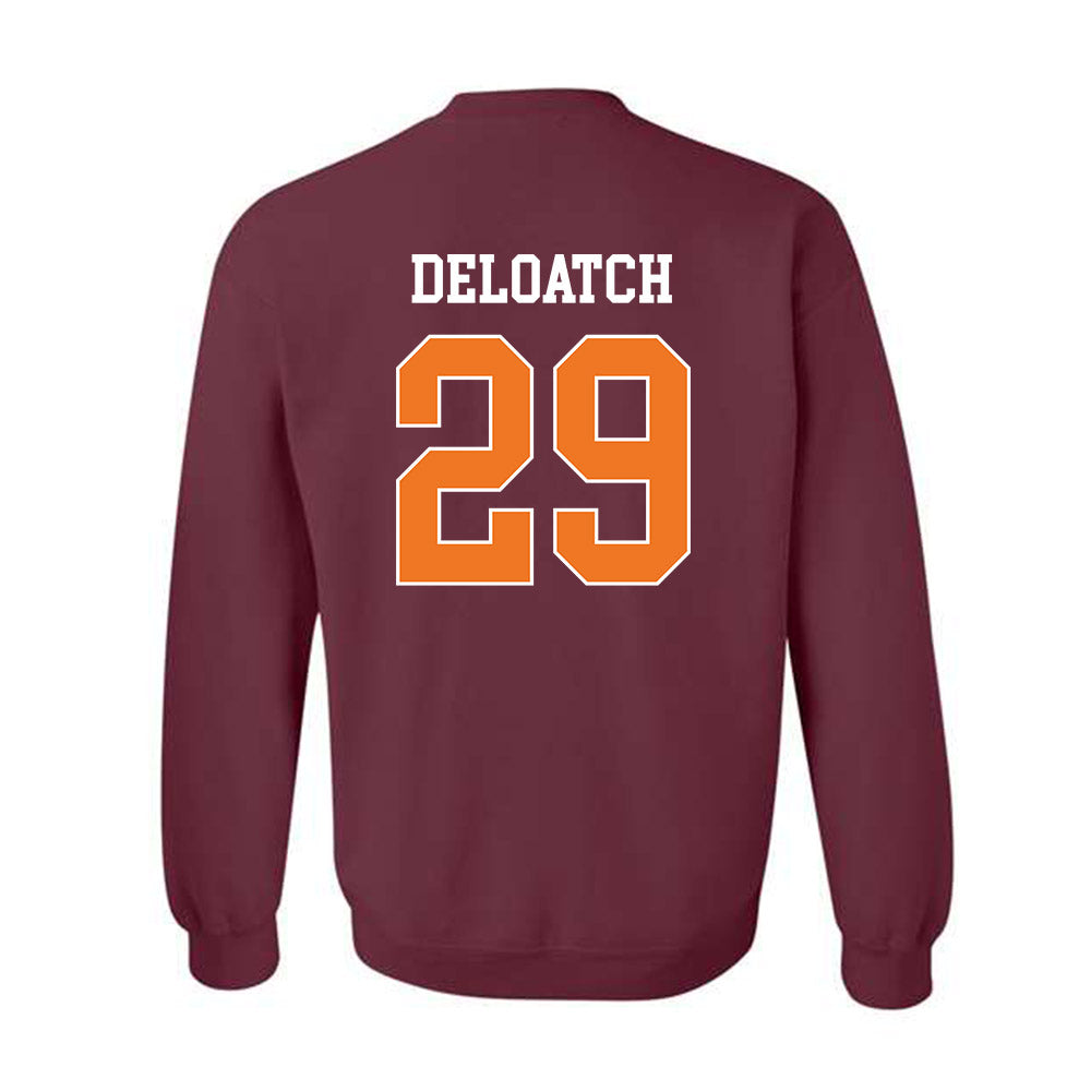 Virginia Tech - NCAA Football : Jahmari DeLoatch - Classic Shersey Crewneck Sweatshirt-1