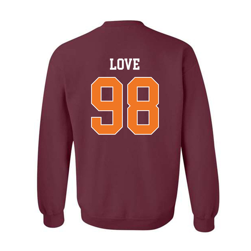 Virginia Tech - NCAA Football : Will Love - Classic Shersey Crewneck Sweatshirt-1