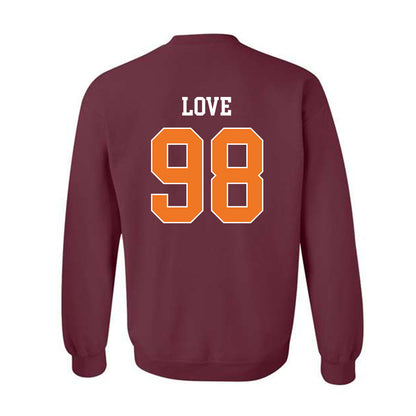 Virginia Tech - NCAA Football : Will Love - Classic Shersey Crewneck Sweatshirt-1