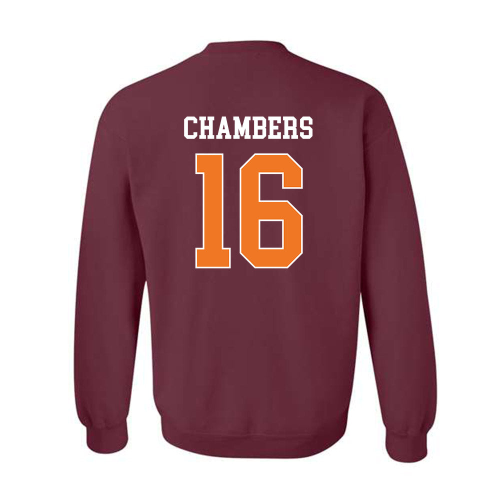 Virginia Tech - NCAA Football : Noah Chambers - Classic Shersey Crewneck Sweatshirt-1