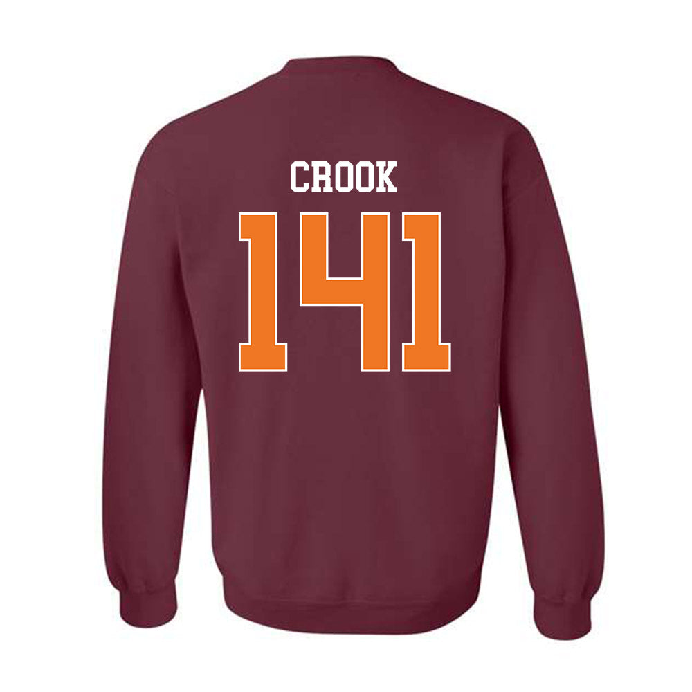 Virginia Tech - NCAA Wrestling : Tom Crook - Classic Shersey Crewneck Sweatshirt-1