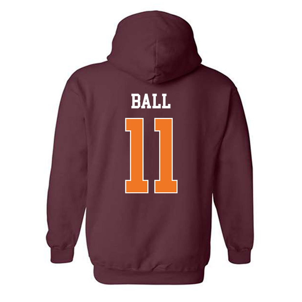 Virginia Tech - NCAA Baseball : Ethan Ball - Classic Shersey Hooded Sweatshirt-1