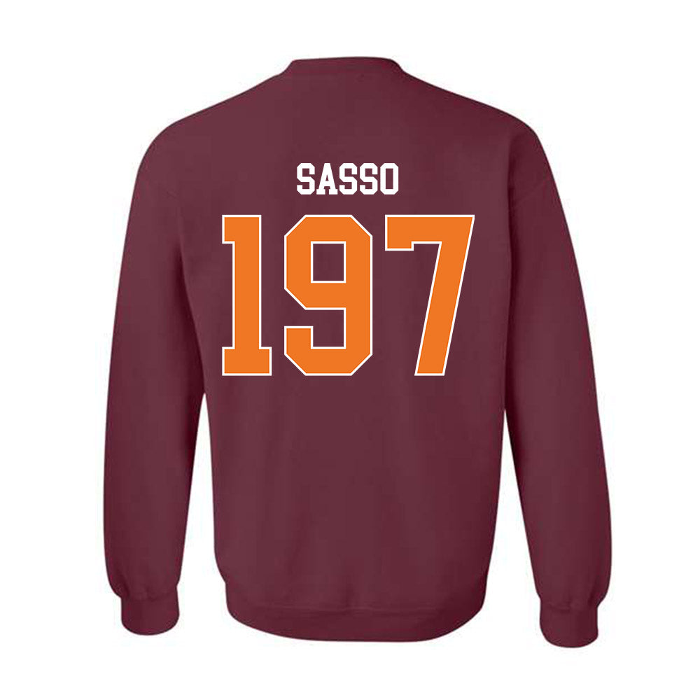 Virginia Tech - NCAA Wrestling : Sonny Sasso - Classic Shersey Crewneck Sweatshirt-1