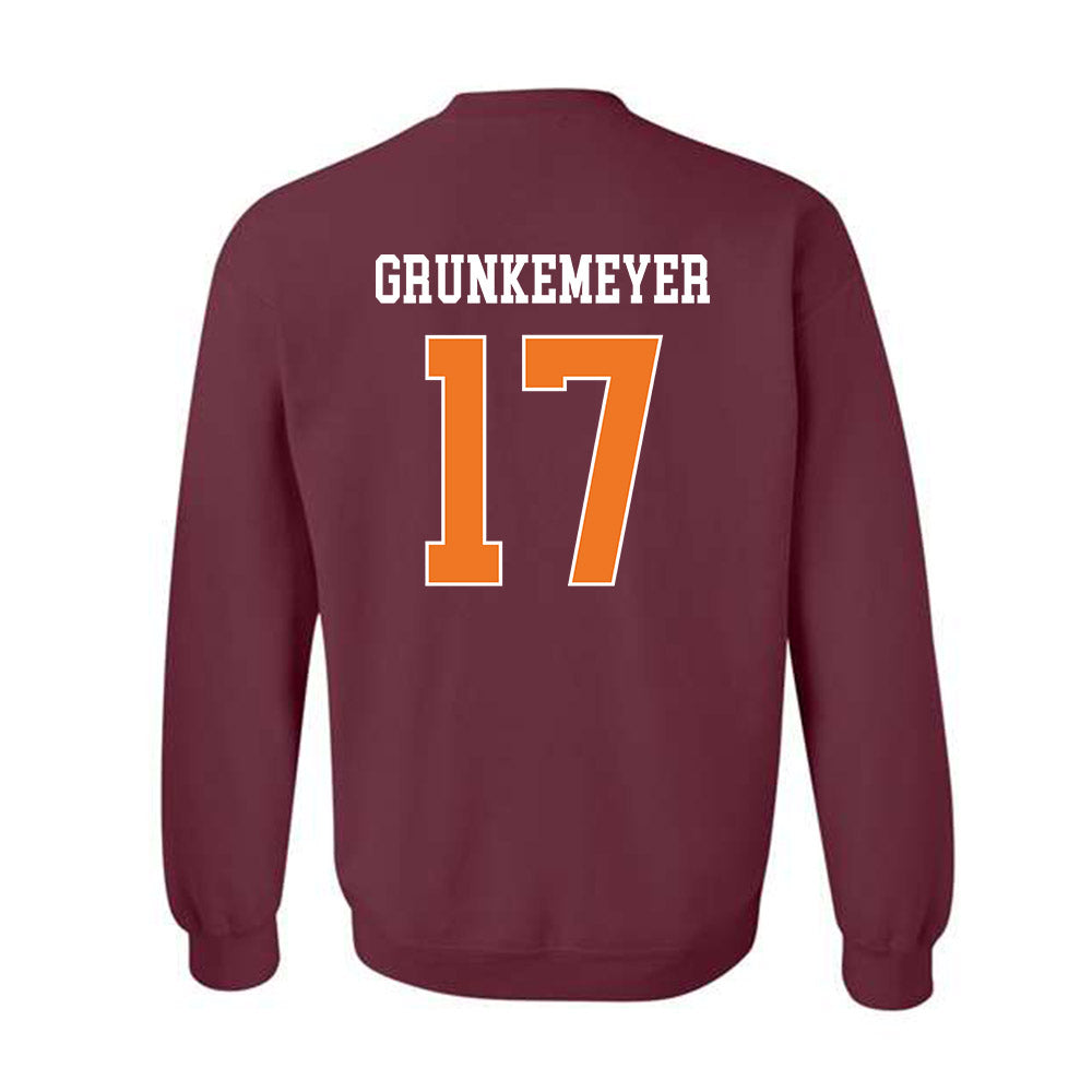 Virginia Tech - NCAA Football : Ethan Grunkemeyer - Classic Shersey Crewneck Sweatshirt-1