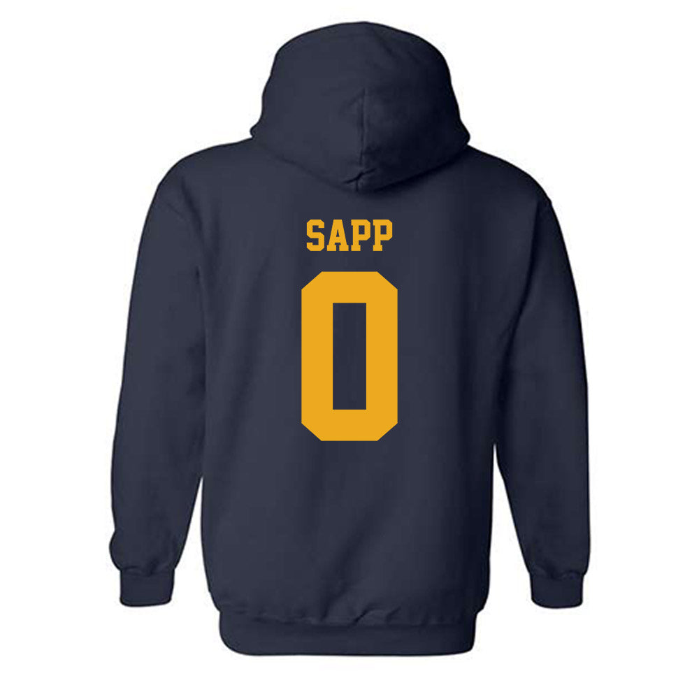 West Virginia - NCAA Football : Josh Sapp - Classic Shersey Hooded Sweatshirt-1