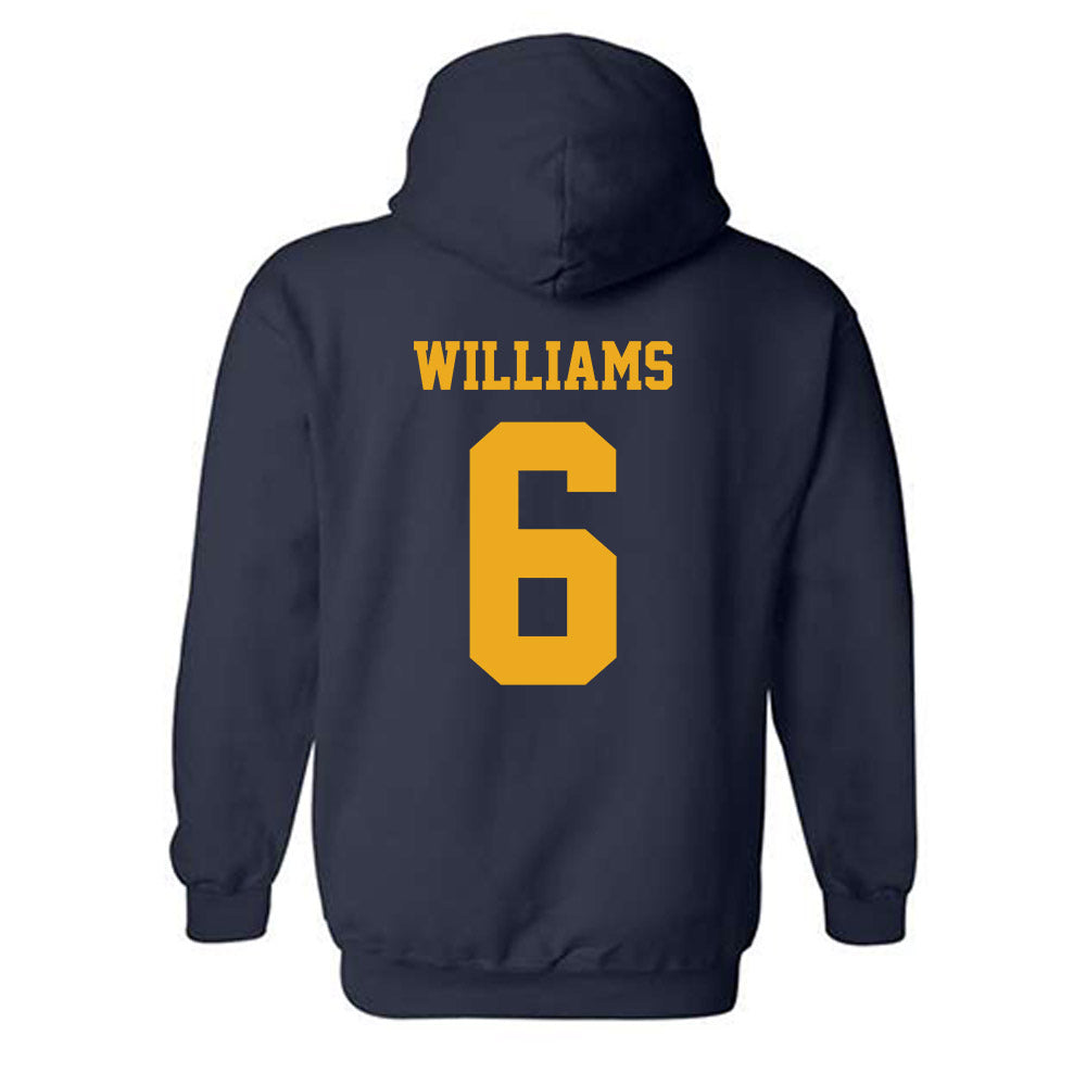 West Virginia - NCAA Football : DaMare Williams - Classic Shersey Hooded Sweatshirt-1