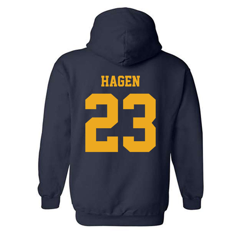 West Virginia - NCAA Baseball : David Hagen - Classic Shersey Hooded Sweatshirt-1