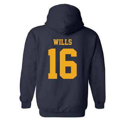 West Virginia - NCAA Baseball : Brock Wills - Classic Shersey Hooded Sweatshirt-1