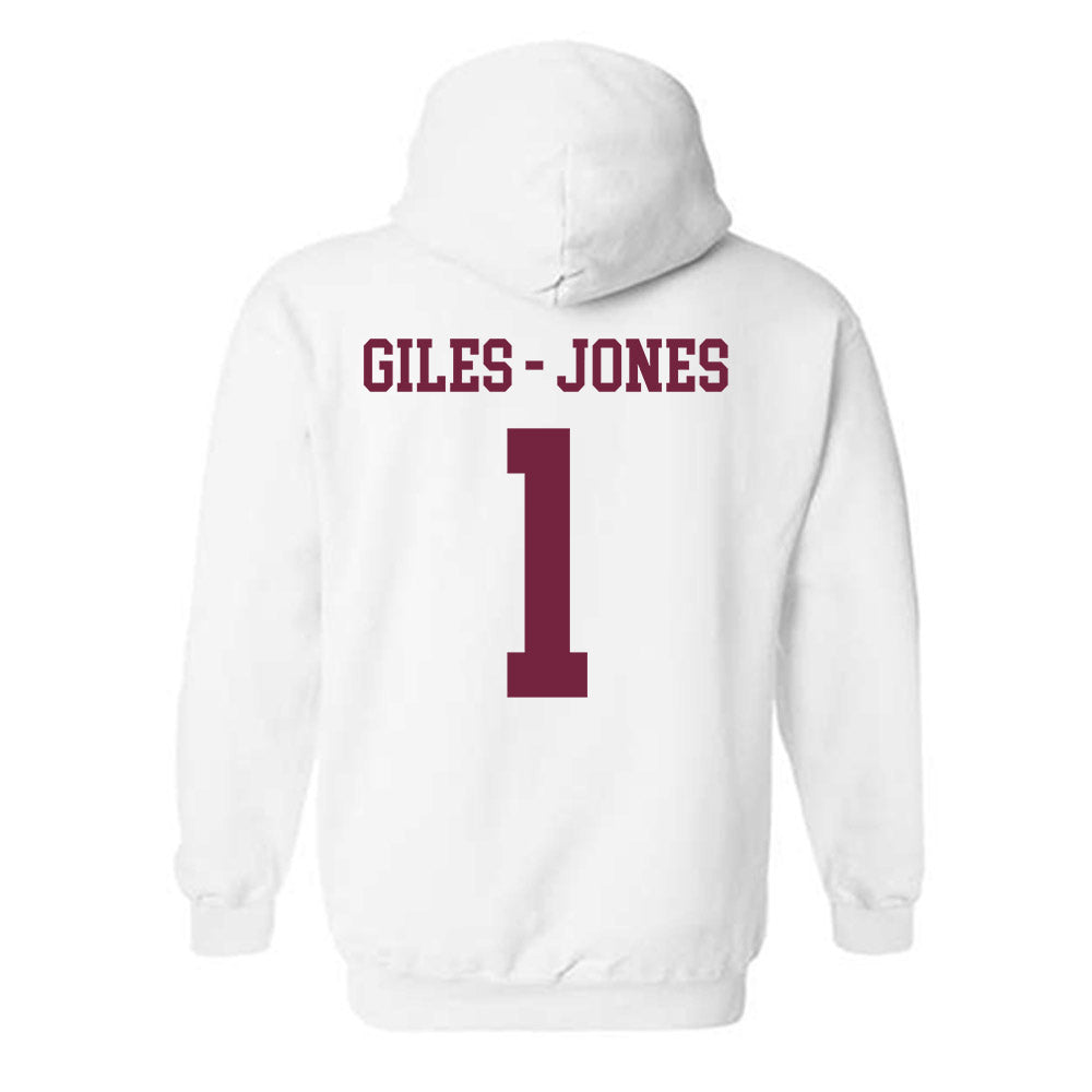 Fordham - NCAA Women's Basketball : Miya Giles - Jones - Classic Shersey Hooded Sweatshirt-1