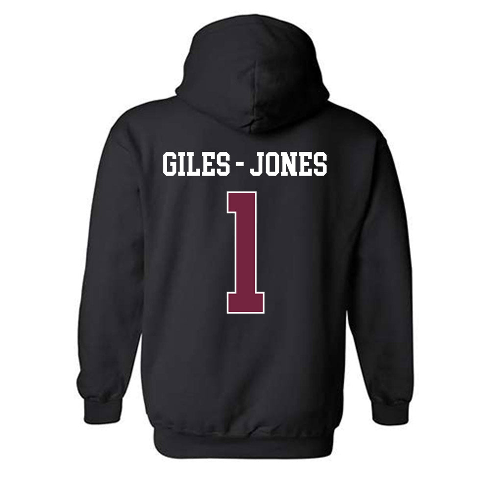 Fordham - NCAA Women's Basketball : Miya Giles - Jones - Classic Shersey Hooded Sweatshirt-1