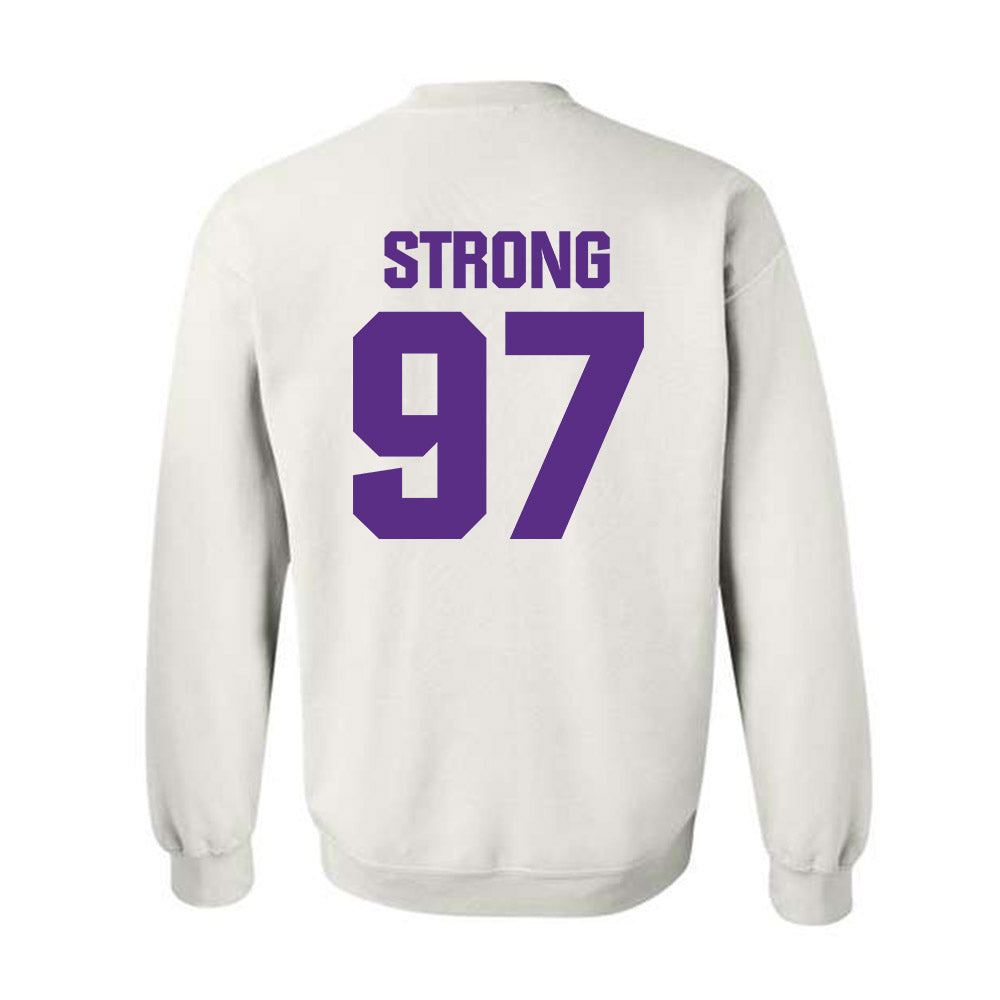 Northwestern - NCAA Football : Braxton Strong - Sports Shersey Crewneck Sweatshirt-1