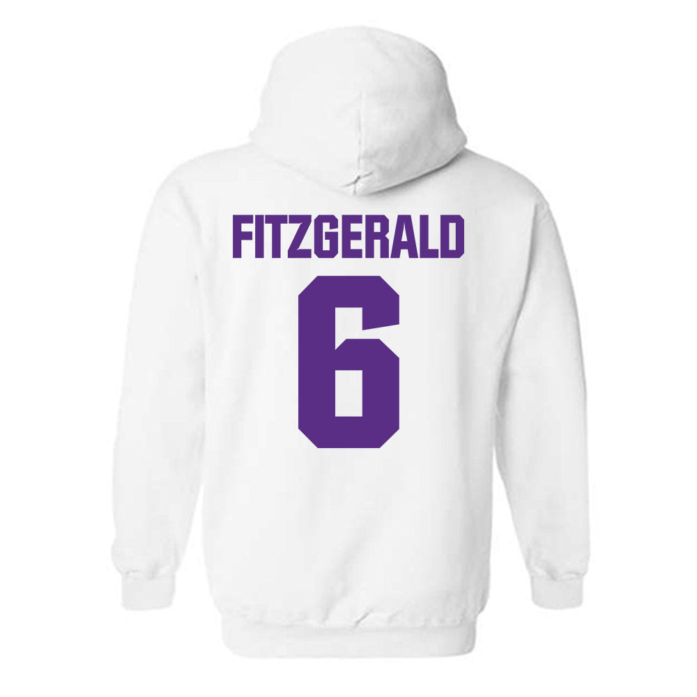 Northwestern - NCAA Football : Robert Fitzgerald - Sports Shersey Hooded Sweatshirt