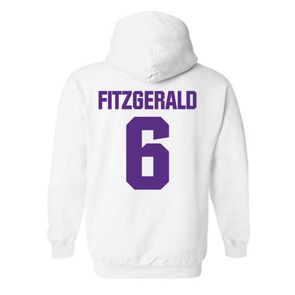 Northwestern - NCAA Football : Robert Fitzgerald - Sports Shersey Hooded Sweatshirt