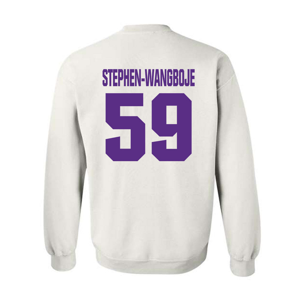 Northwestern - NCAA Football : Glory Stephen-Wangboje - Sports Shersey Crewneck Sweatshirt-1