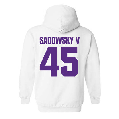 Northwestern - NCAA Football : Jack Sadowsky V - Sports Shersey Hooded Sweatshirt-1