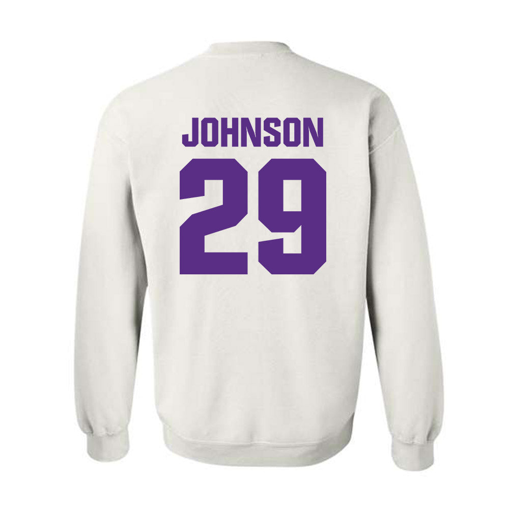 Northwestern - NCAA Football : Qayvier Johnson - Sports Shersey Crewneck Sweatshirt-1