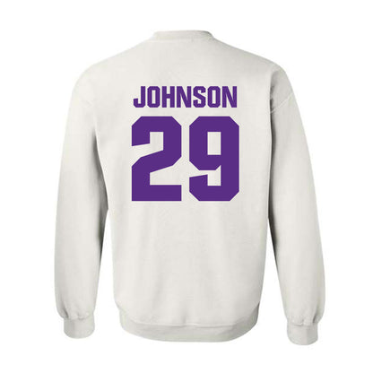 Northwestern - NCAA Football : Qayvier Johnson - Sports Shersey Crewneck Sweatshirt-1