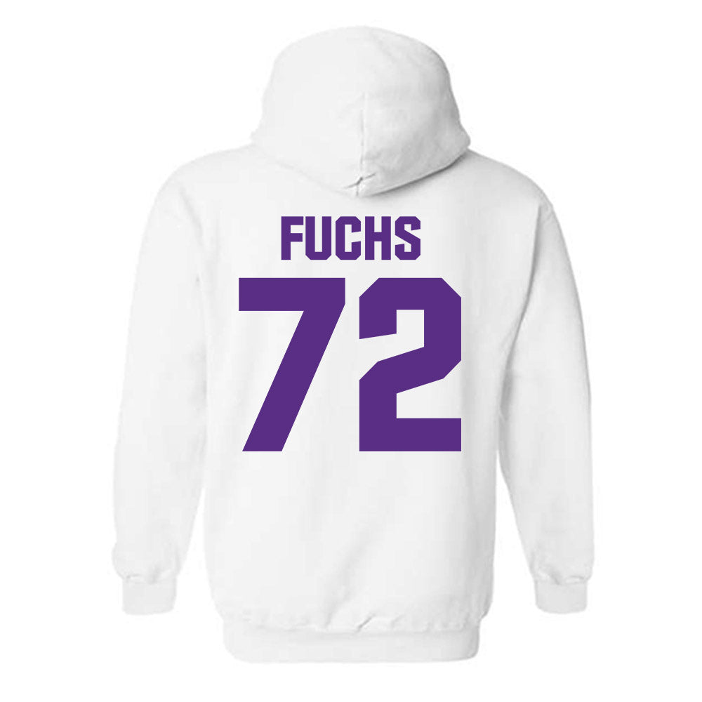 Northwestern - NCAA Football : Jack Fuchs - Sports Shersey Hooded Sweatshirt-1