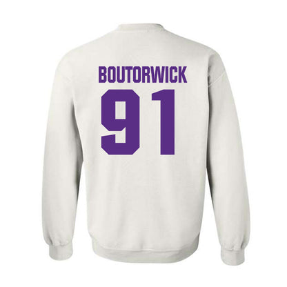 Northwestern - NCAA Football : Evan Boutorwick - Sports Shersey Crewneck Sweatshirt-1
